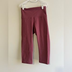 Lululemon crapped Rosie pink leggings
